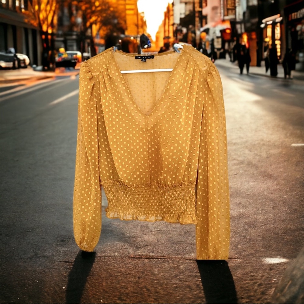 Golden sheer top